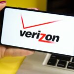 Verizon logo on smartphone