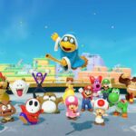 Super Mario Party Jamboree screenshot showing a group shot of Nintendo characters