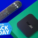 Hubbl Hub promotional image with streaming puck and remote and Tom's Guide Black Friday deal badge overlaid