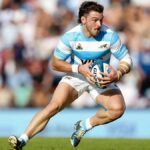 Argentina's Mateo Carreras runs with the ball in a September 2024 international against Australia.