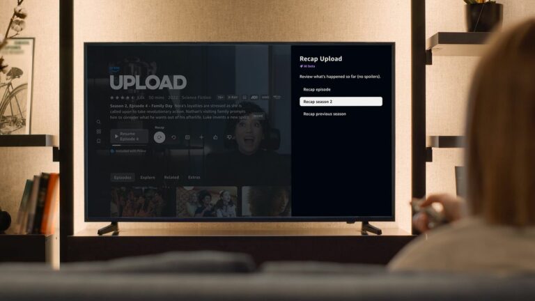 Amazon Upload on TV with x-ray open