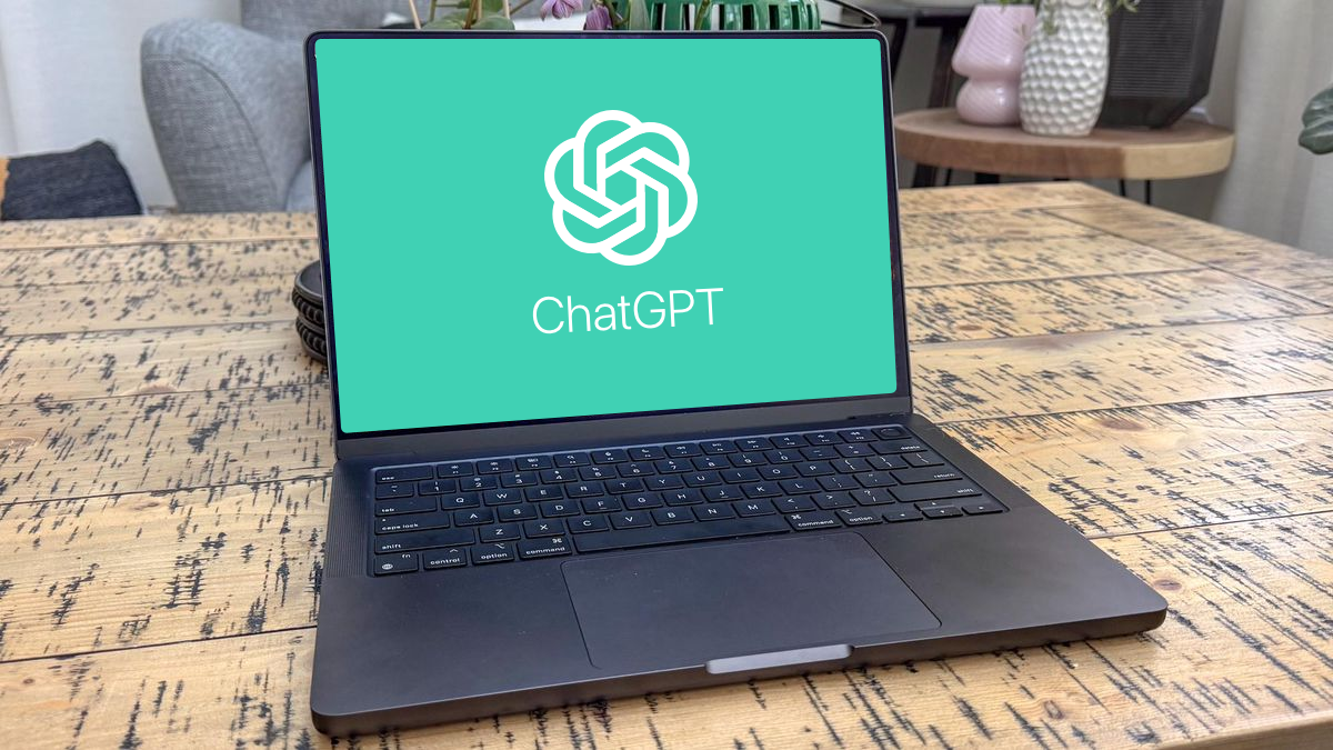 ChatGPT logo on MacBook Pro M4