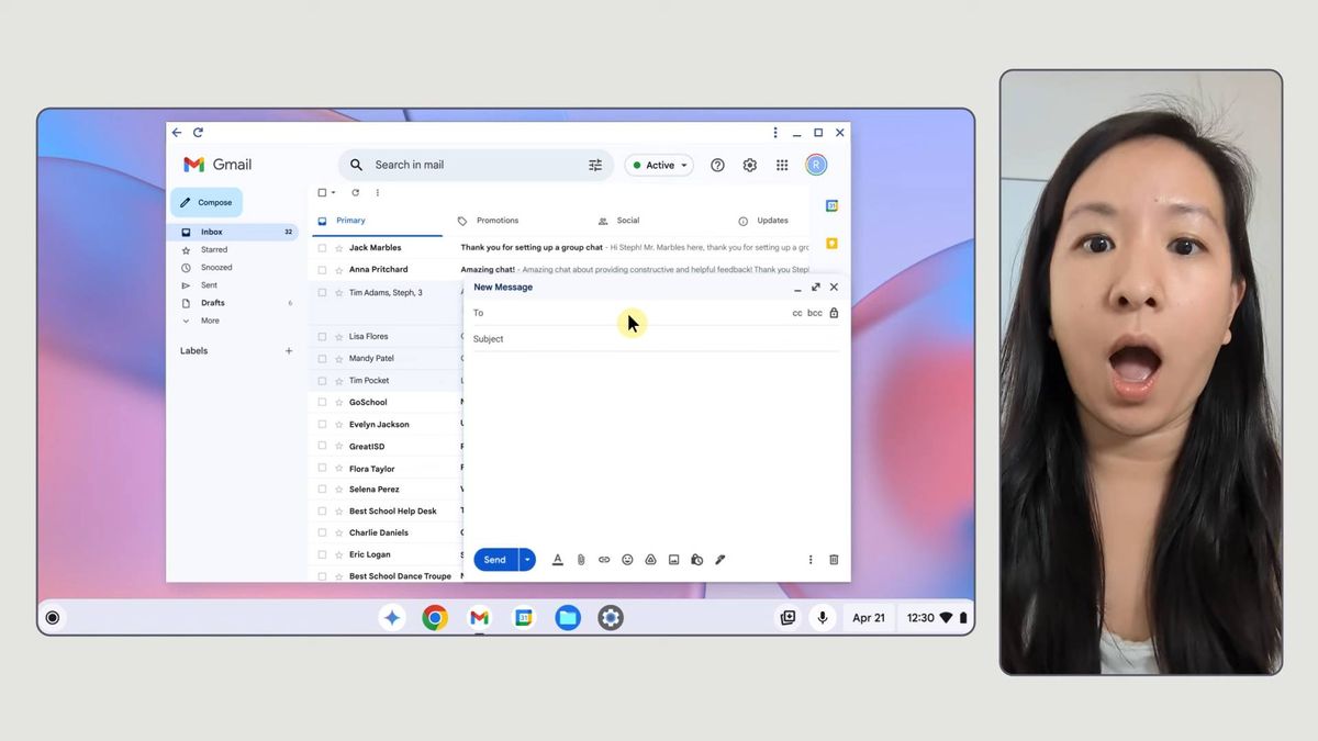 ماوس را فراموش کنید؛ اکنون میتوان Chromebook را با چهرهتان کنترل کرد Google Chromebook Face Control feature demo