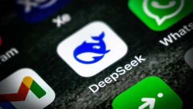 DeepSeek app icon on screen