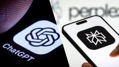 Perplexity and ChatGPT logos