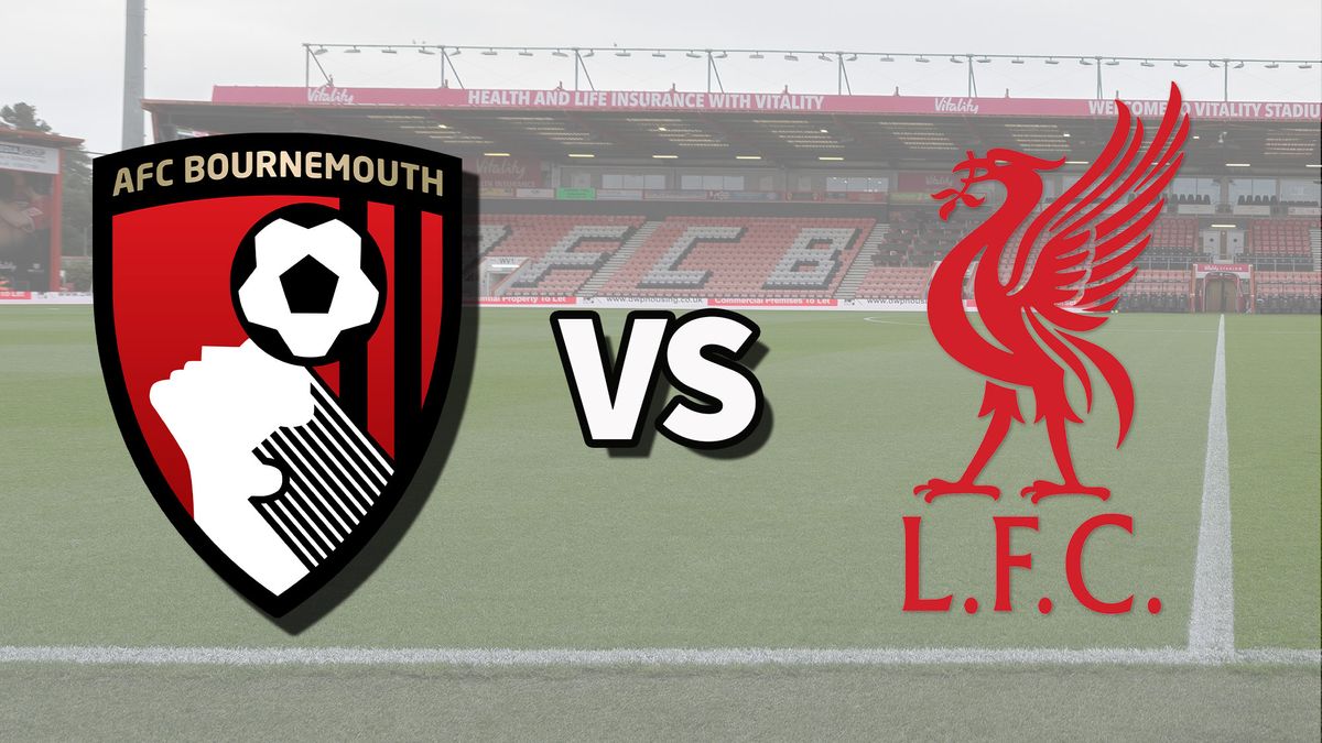Bournemouth vs Liverpool Live Stream: چگونه بازی لیگ برتر را بصورت آنلاین تماشا کنیم The AFC Bournemouth and Liverpool club badges on top of a photo of the Vitality Stadium in Bournemouth, England