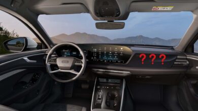ارزانترین 2025 آئودی A6 دارای یک سینی نشانگر عجیب است