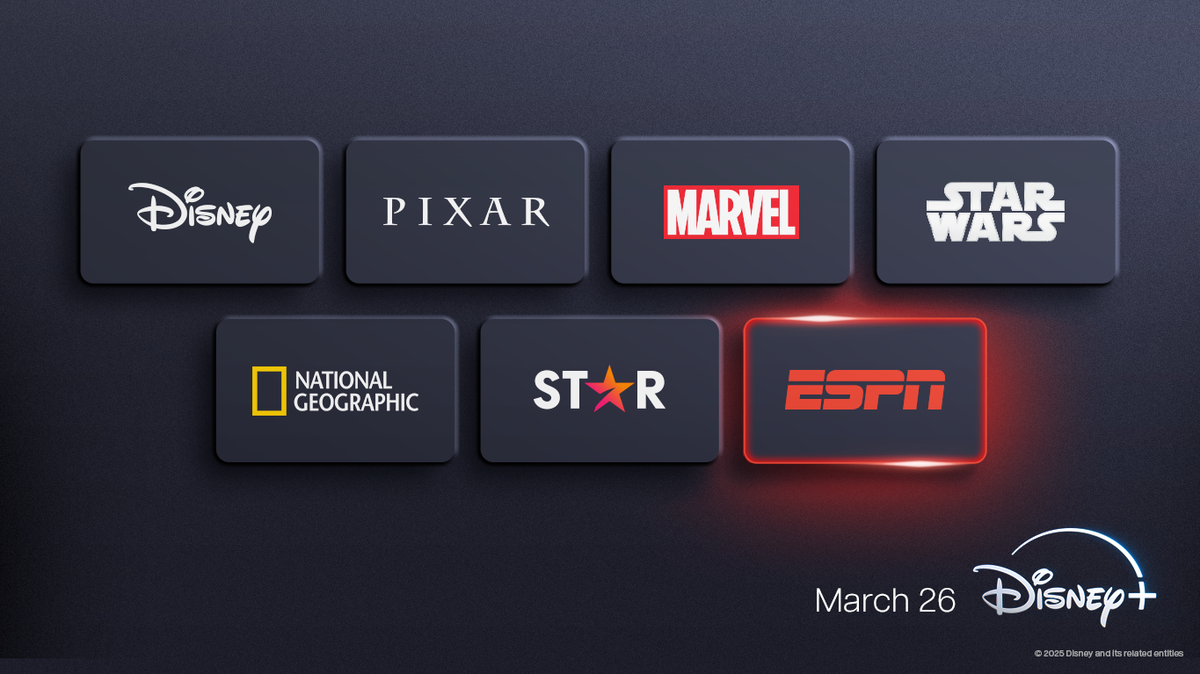 دیزنی پلاس تأیید کرد که ESPN در تاریخ 26 مارس آمده است دیزنی پلاس تأیید کرد که ESPN در تاریخ 26 مارس آمده است