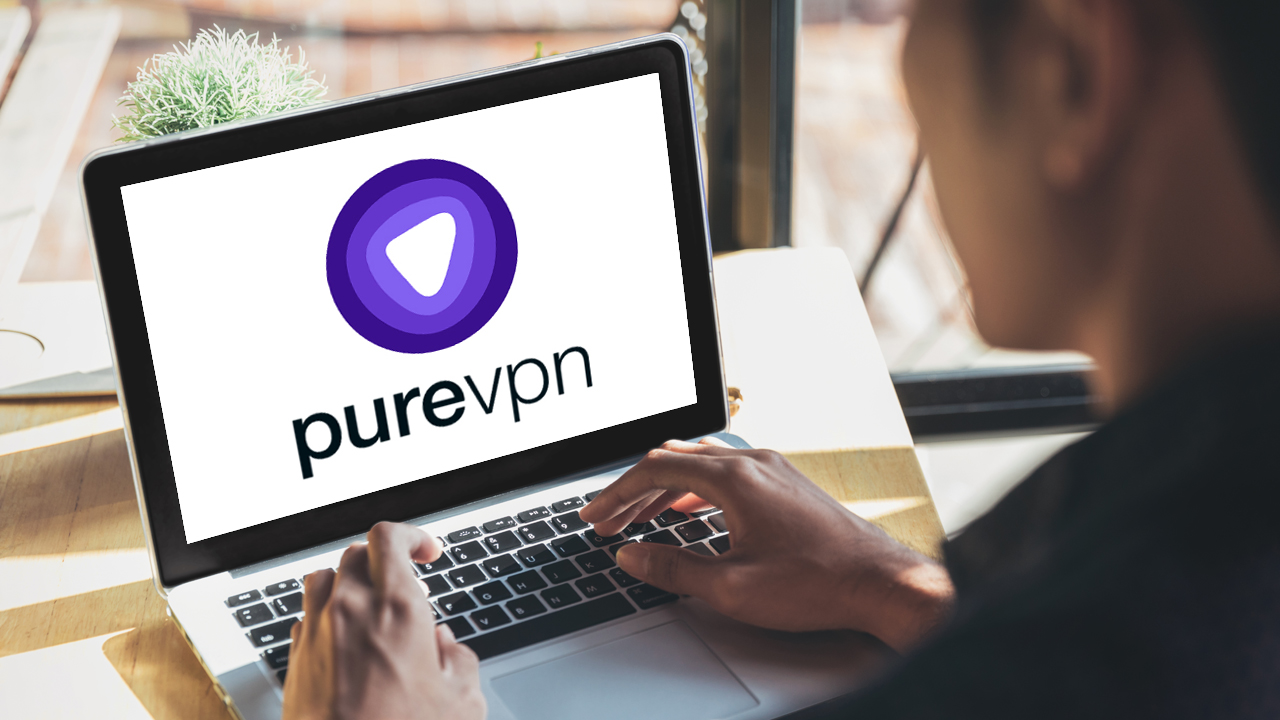PureVPN on a laptop screen