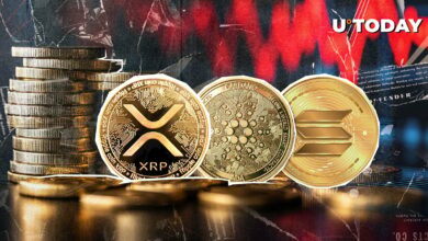 XRP ، سمت چپ ، بازار رمزنگاری ADA به عنوان قرمز عمیق